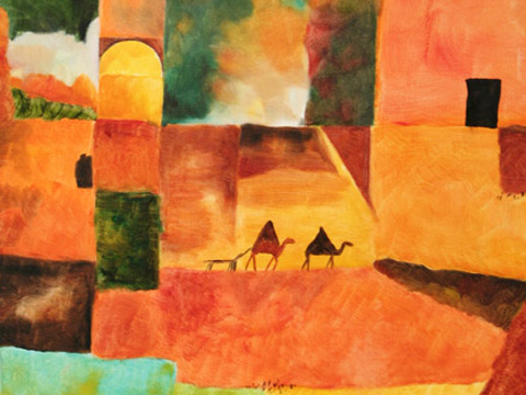 Paul Klee: Mit zwei Dromedaren und 1 Esel